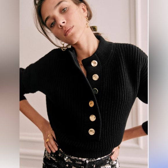 Sezane Sweaters - Sezane Lucas Jumper Sweater black size S